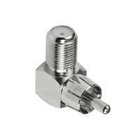 Digitek RCA Male to F Female Right Angle Adaptor - 13CRCAMFFRA