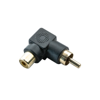 Digitek RCA Male to RCA Female Right Angle Adaptor - 13CRCAMFRA