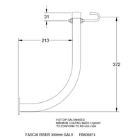 Hills Antenna FB606874 300mm Fascia Riser Mount - FB606874