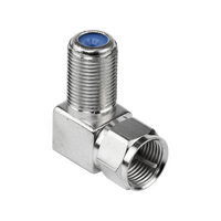 Hills Antenna BC3720B F-Type Male to Female Right Angle Adaptor 10-Pack in Box - BC3720B