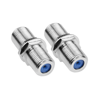 Hills Antenna BC71150B F-Type Female to Female Barrel High Return Loss Adaptor 2-Pack in Box - BC71150B