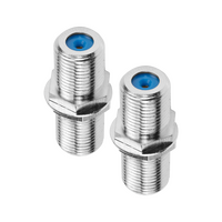 Hills Antenna BC71150B F-Type Female to Female Barrel High Return Loss Adaptor 2-Pack in Box - BC71150B