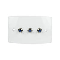 Hills Antenna BC81407 Foxtel 3 x F-Type High Return Loss Wall Plate - BC81407