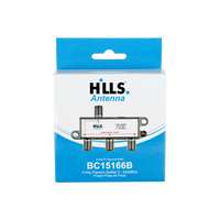 Hills Antenna BC15166B 3-Way Passive Splitter - Display Box - BC15166B