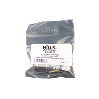 Hills Antenna N Connector Male HEX Crimp for LL400 Cable - White Bronze Tri Metal Albaloy Body - BC85272