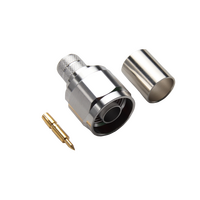 Hills Antenna N Connector Male HEX Crimp for LL400 Cable - White Bronze Tri Metal Albaloy Body - BC85272