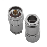 Hills Antenna N Connector Male Clamp for LL400 Cable - Nickel Plated Body - BC85274