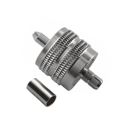 Hills Antenna UHF/PL-259 Connector Male Crimp for LL195 & RG-58 Mini Cable - Nickel Plated Body - BC85278