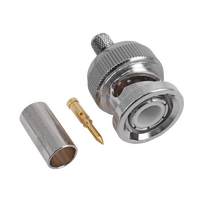 Hills Antenna BNC Connector Male Crimp for RG-58 Mini Cable - Nickel Plated Body - BC85282