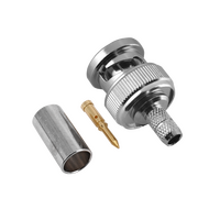 Hills Antenna BNC Connector Male Crimp for RG-58 Mini Cable - Nickel Plated Body - BC85282