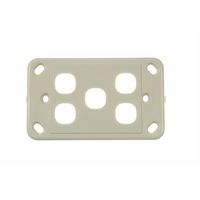 Digitek 5 Gang Wallplate (No Mech) - White - 05DWP05