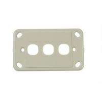 Digitek 3 Gang Wallplate (No Mech) - White - 05DWP03