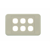 Digitek 6 Gang Wallplate (No Mech) - White - 05DWP06