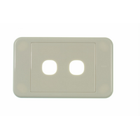Digitek 2 Gang Wallplate (No Mech) - White - 05DWP02