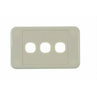 Digitek 3 Gang Wallplate (No Mech) - White - 05DWP03