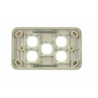 Digitek 5 Gang Wallplate (No Mech) - White - 05DWP05