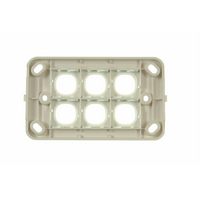 Digitek 6 Gang Wallplate (No Mech) - White - 05DWP06