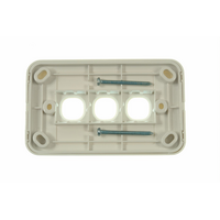 Digitek 3 Gang Wallplate (No Mech) - White - 05DWP03