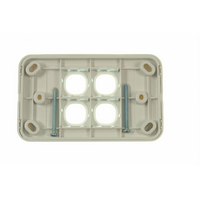 Digitek 4 Gang Wallplate (No Mech) - White - 05DWP04