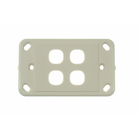 Digitek 4 Gang Wallplate (No Mech) - White - 05DWP04
