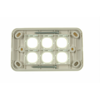 Digitek 6 Gang Wallplate (No Mech) - White - 05DWP06
