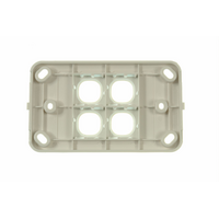 Digitek 4 Gang Wallplate (No Mech) - White - 05DWP04