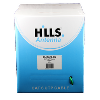 Hills Antenna 4 Pair CAT6 UTP LAN Cable 305M Box - Green - 03JCAT6-GN