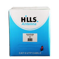 Hills Antenna 4 Pair CAT6 UTP LAN Cable 305M Box - Red - 03JCAT6-RD