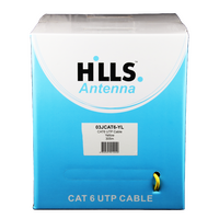 Hills Antenna 4 Pair CAT6 UTP LAN Cable 305M Box - Yellow - 03JCAT6-YL