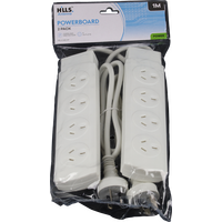 Hills Antenna 4 Way Power Board with Overload Protection - White 2 Pack - 09HPB-4 WE/2P