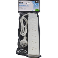 Hills Antenna 6 Way Power Board with Overload Protection - White - 09HPB-6 WE
