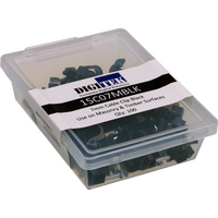 Digitek 7mm Cable Clip 100 Pack - Black - 15C07MBLK