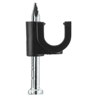 Hills Antenna BC86810 6mm Plastic Cable Clips in Black. Bag of 100-Pack. - BC86810