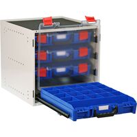 Cabinet c/w 4 small PC Lid Cases - Blue - 33SCS4SA-BL
