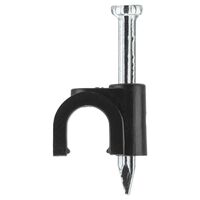 Hills Antenna BC86810 6mm Plastic Cable Clips in Black. Bag of 100-Pack. - BC86810