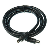 Digitek 1.8M Pal Male to Pal Male Quad TV Fly Lead - Black - 06A18MQB