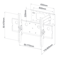 Digitek 32" - 60" Tilt, Swivel and Reach Universal LCD Bracket - 80KG - 22PLB109B
