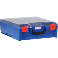 StorageTek Case Large Clear PC Lid c/w dividers-Blue - 33STLC-BL