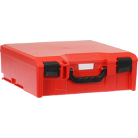 StorageTek Case Large ABS Lid c/w dividers-Red with Black Clasps - 33STL-RD