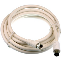 Digitek 3M F Type Male to Pal Male Quad Fly Lead - White - 06A33MQW