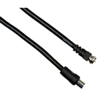 Digitek 1.8M F Type Male to Pal Male Quad Fly Lead - Black - 06A318MQB