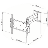 Digitek 32"- 47" Tilt, Swivel and Reach Universal LCD Bracket - 45KG - 22PLB101EA
