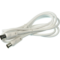 Digitek 1.8M Pal Male to Pal Male TV Fly Lead - White - 06A18MW