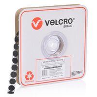 VELCRO VELCOINS, 22mm HOOK BLACK [900] DOTS ON ROLL