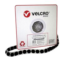 VELCRO VELCOINS, 22mm LOOP BLACK [900] DOTS ON ROLL