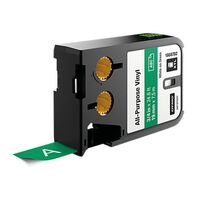 VINYL TAPE, ALL PURPOSE WHITE ON GREEN, 19mm x 7m