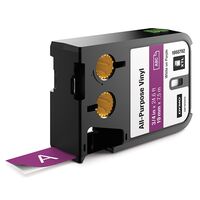 VINYL TAPE, ALL PURPOSE WHITE ON PURPLE, 19mm x 7m