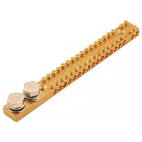 EARTH N/BAR 18 WAY 2xM10 STUDS 2 SCREW/ TUNNEL NUMBERED 165A