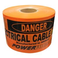 TAPE MAINS MARKER-NON DETECT ELECTRICAL ORANGE 500m