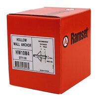 HOLLOW WALL ANCHOR 4 x 8mm 6-10mm (100)